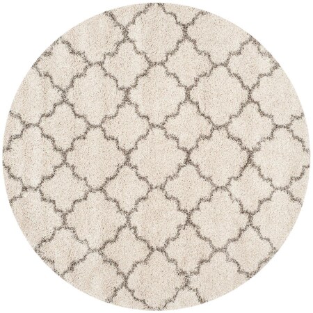 Safavieh Hudson Shag Round Area RugIvory & Grey 8 x 8 ft. SGH282A-8R